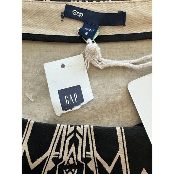 New ~ GAP ~ Vena Cava Printed Khaki Dress Size 8 - Picture 9 of 9